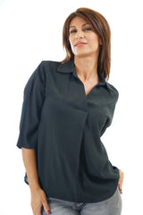 Maglia camicia viscosa over