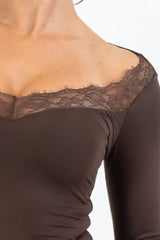 Maglia Scollatura Lace Touch