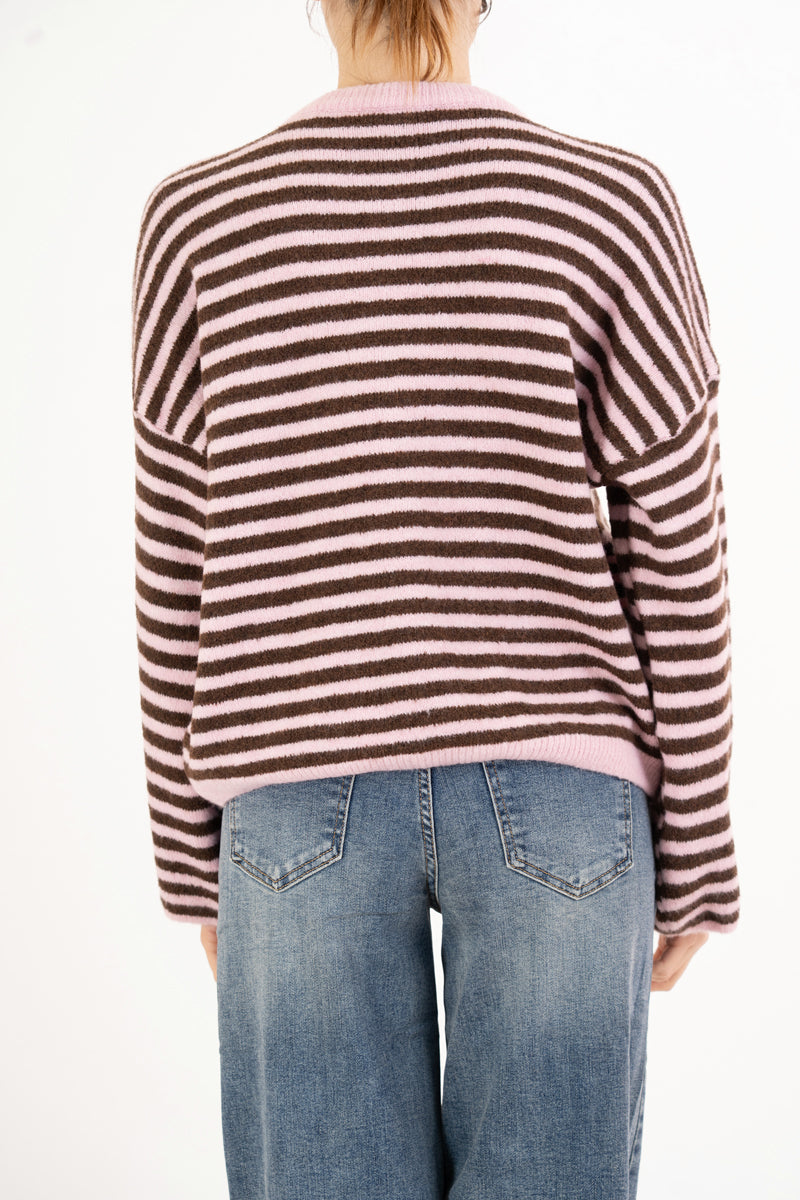 Maglioncino Candy Lines rigato over