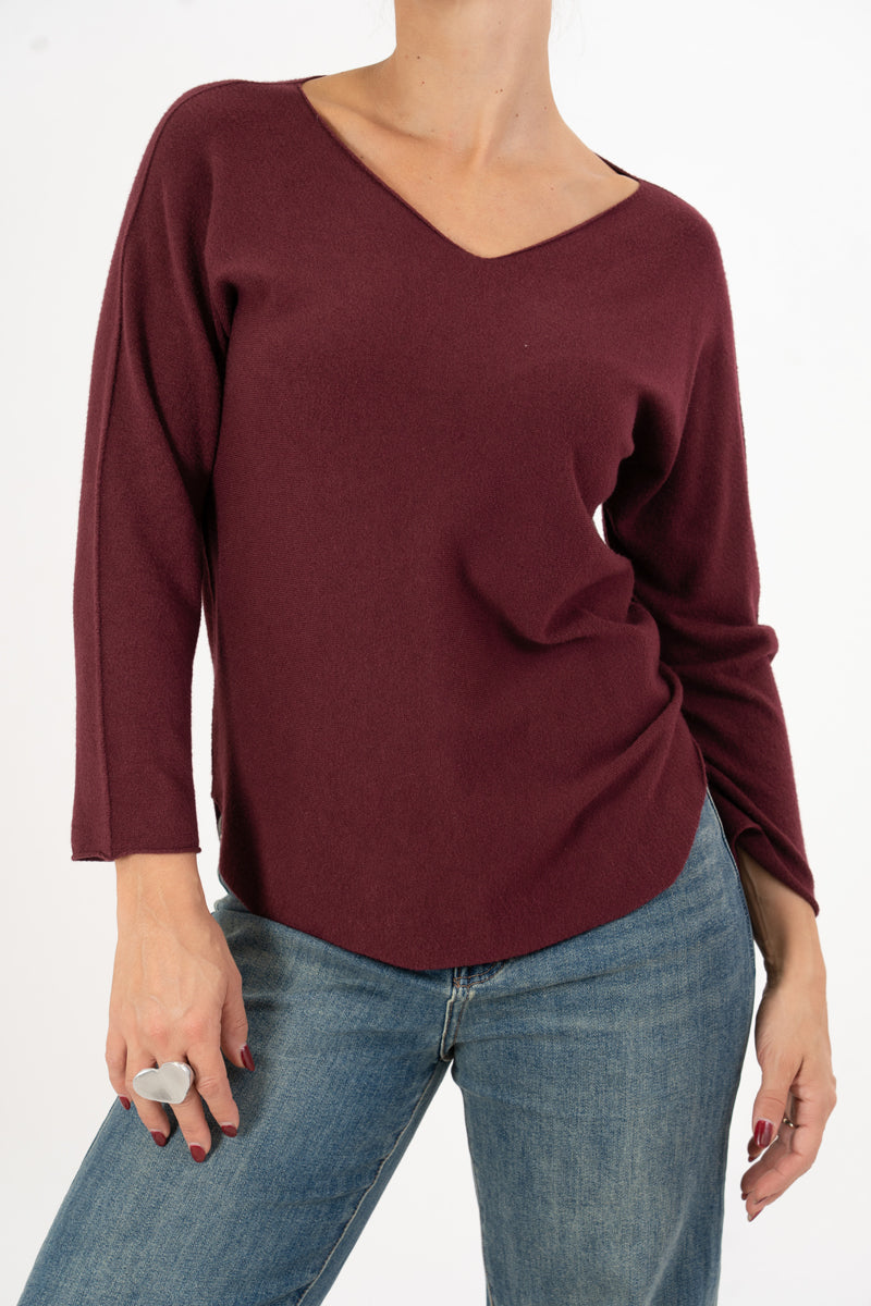 Maglia SoftVibe in misto viscosa scollo a V