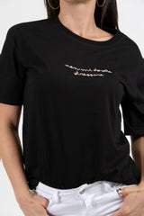 T-shirt scritta “Non mi dovete stressare”