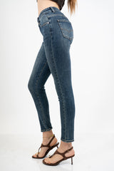 Jeans skinny elasticizzato lavaggio tè.