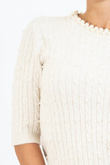 Maglia Chic a Trecce con Perle