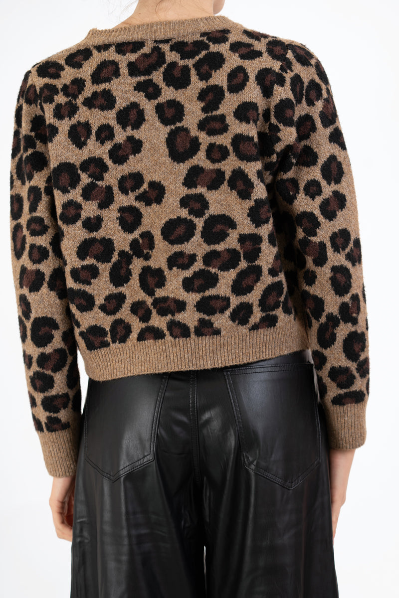 Maglione WildMood in misto lana leopardato