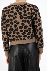 Maglione WildMood in misto lana leopardato