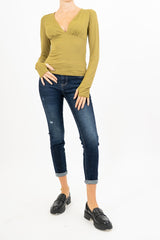 Jeans Ripped Fit con risvolto