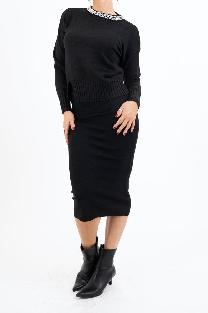 Maglione Pearl Dream con dettagli gioiello