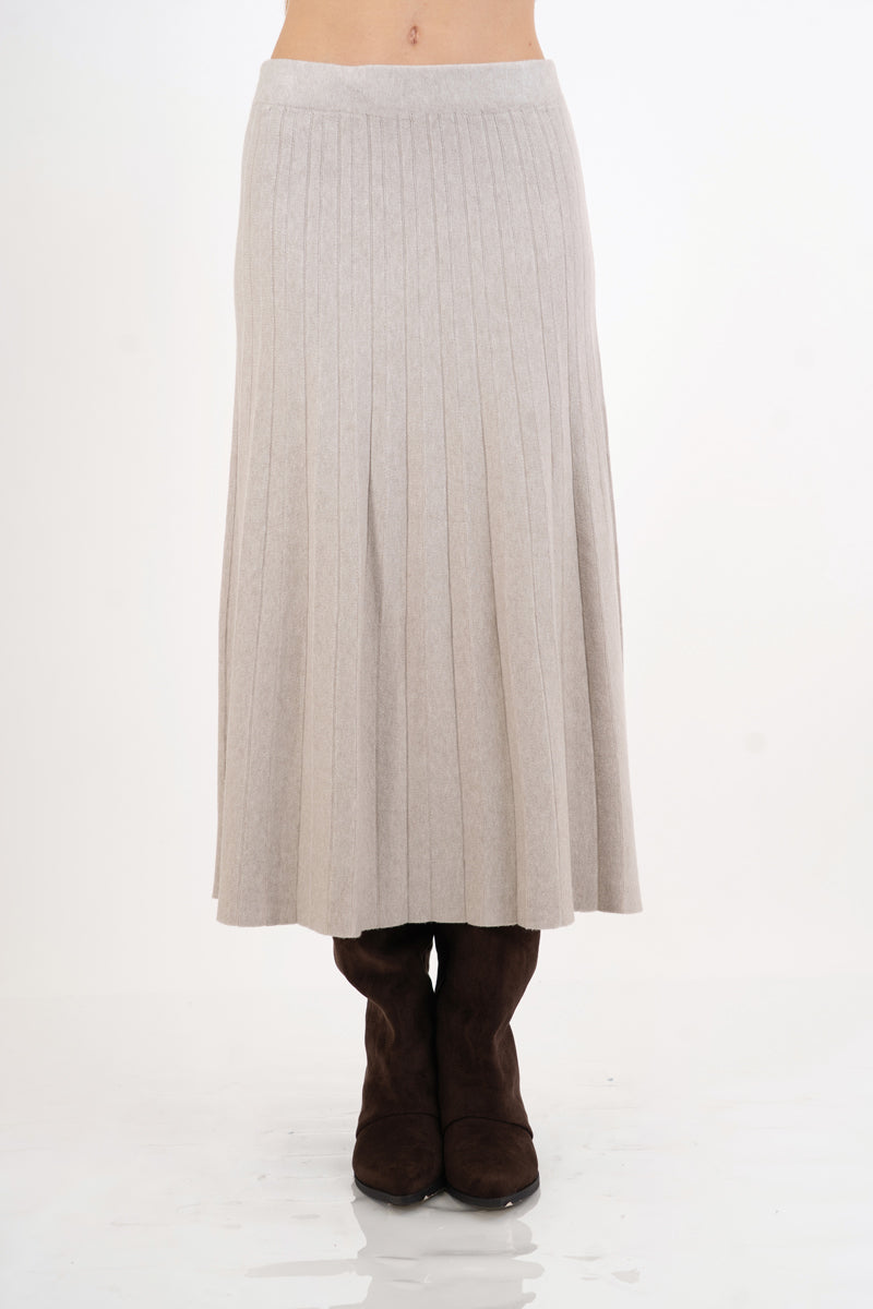 Gonna Soft Pleat in maglia plissé