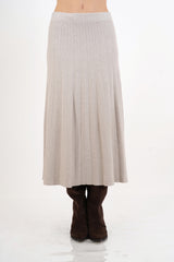 Gonna Soft Pleat in maglia plissé