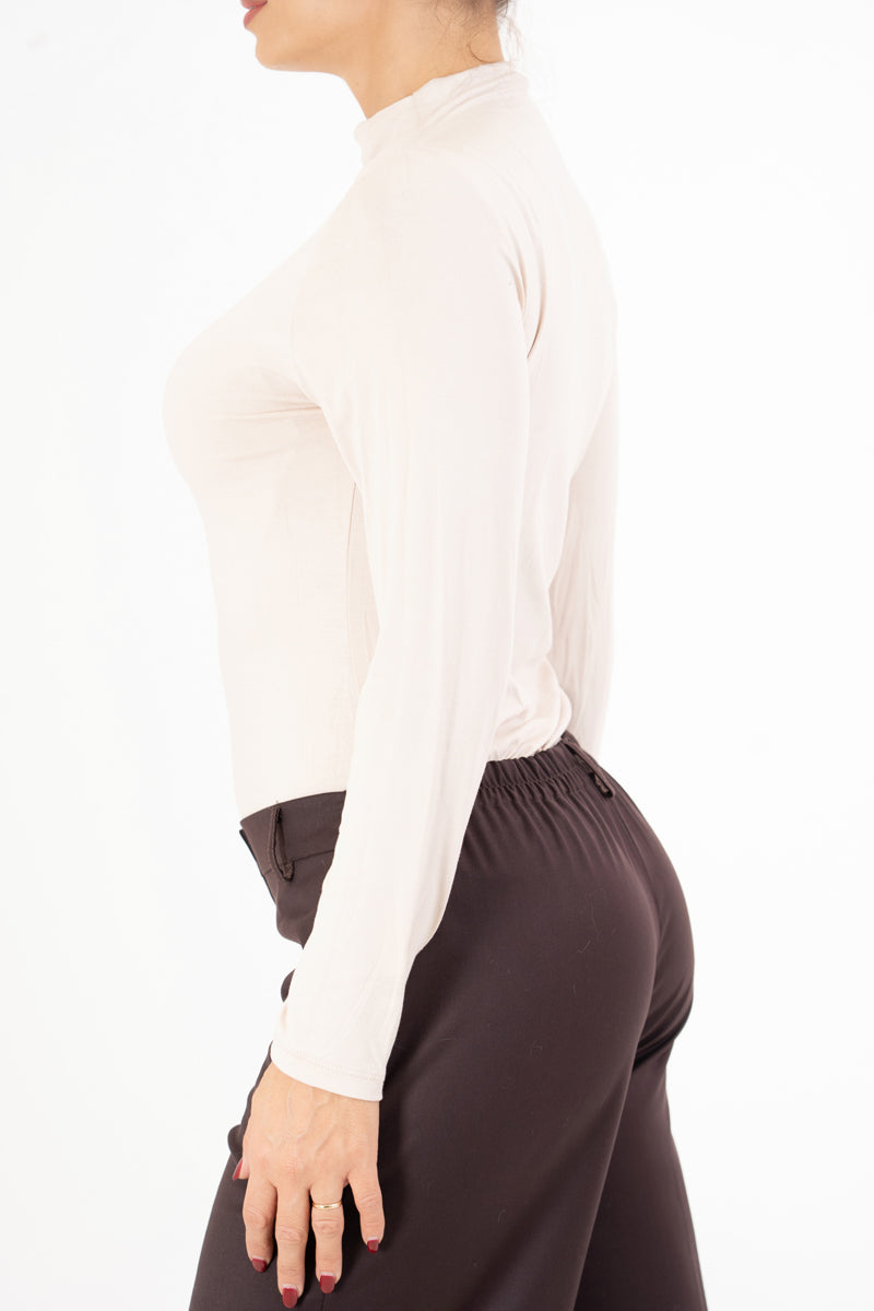 Maglia SoftTouch collo vulcano in viscosa elasticizzata