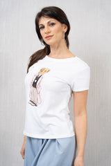 T-shirt stampa teddy con rilievo giacca