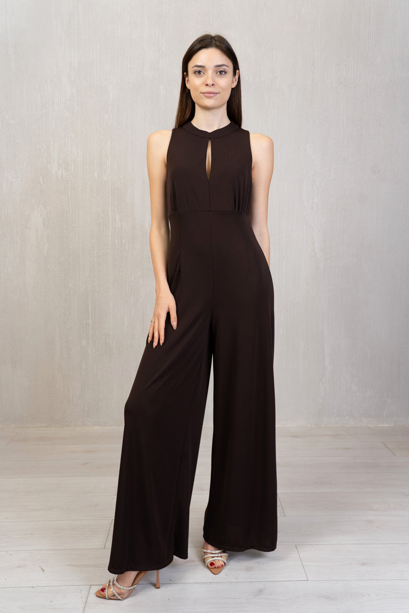 Tuta Elegance Borgogna con Goccia e Gamba Palazzo