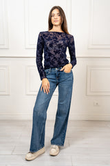 Maglia Velvet Bloom Round