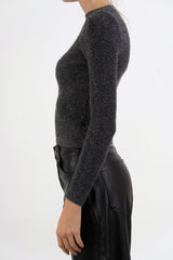 Maglia GlimmerCut con oblò e micro paillettes