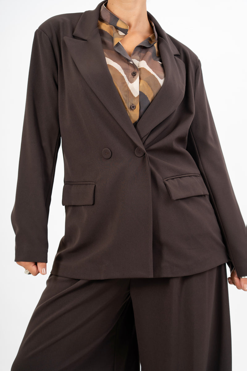 Blazer Over Double Mocha.