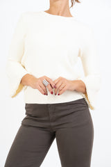 Maglia Pearl con maniche a trombetta