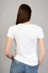 Maglia Viscosa con Anello Drappeggiato