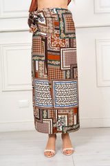 Gonna Lunga Pareo Fantasia Mosaico Boho in Viscosa