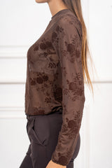 Maglia Floris in microrete floccata