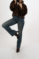 Pellicciotto Soft Stripes con zip dorata