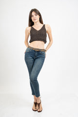 Jeans skinny elasticizzato lavaggio tè.