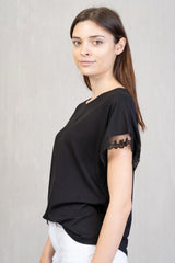 Maglia Viscosa con Merletto