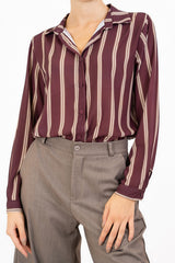 Camicia in georgette LineArt a righe