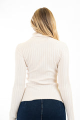 Maglia basic dolcevita coste
