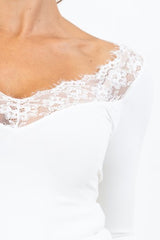 Maglia Scollatura Lace Touch