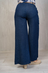 Pantalone Chambray con Cintura