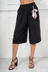 Pantalone Midi in Misto Viscosa con Fusciacca Charm
