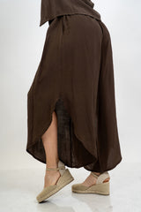 Pantalone ampio fluido in misto viscosa