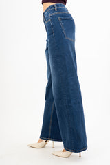 Jeans gamba dritta lavaggio blu medio