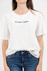 T-shirt scritta cotone “Ho sempre ragione”.
