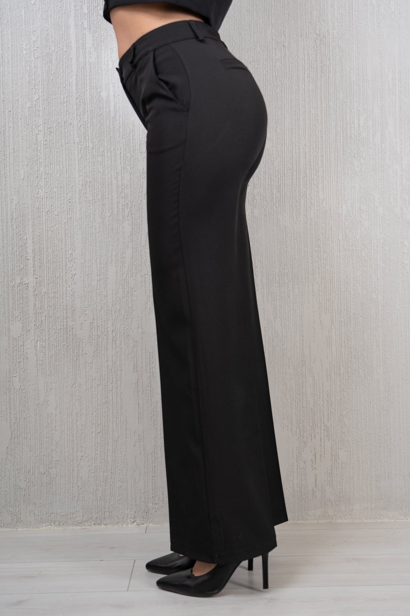 Pantalone Palazzo in Poliviscosa Nero