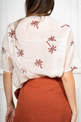 Camicia Palma in tencel velato a fantasia