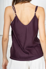 Top Spalline Regolabili in Lyocell Velato