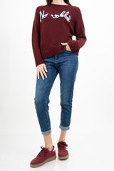 Jeans mom fit a vita alta lavaggio medio elasticizzato