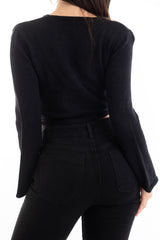 modella indossando Copri spalle scalda-cuore donna in filato misto modal colore