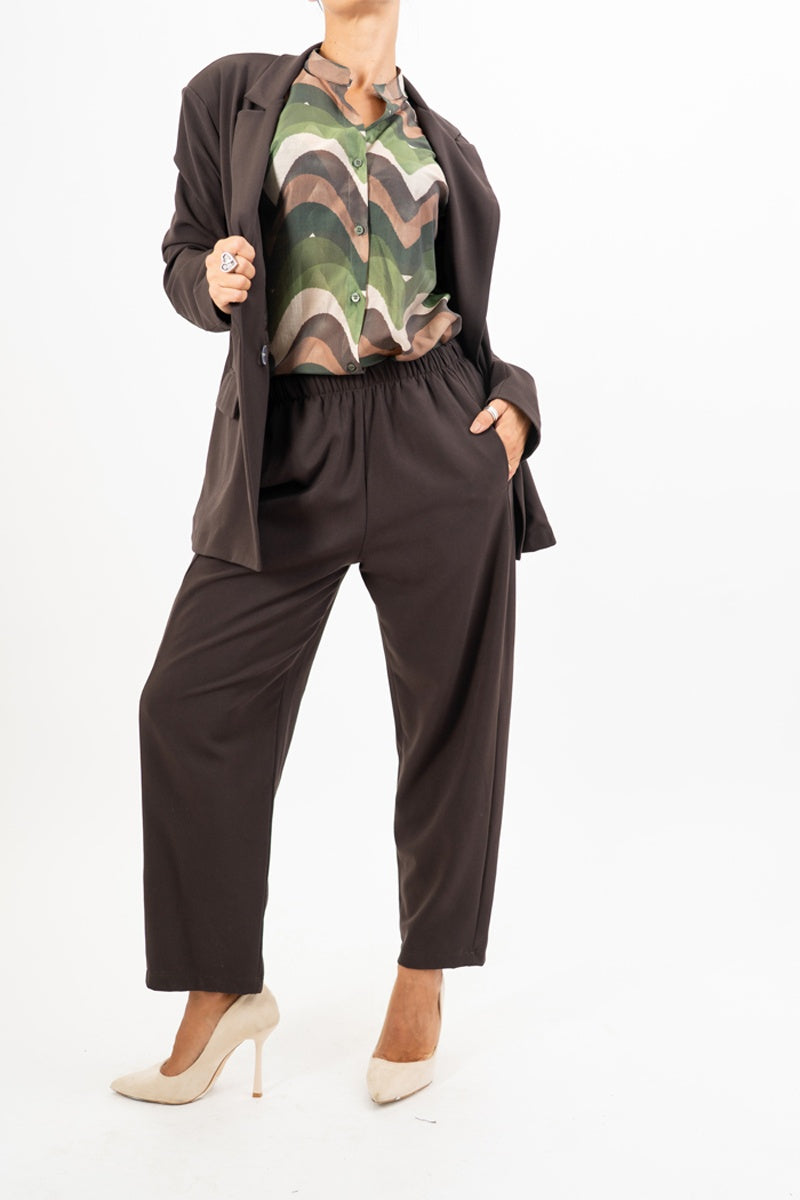 Blazer Over Double Mocha.