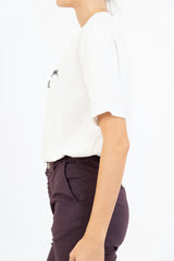 T-shirt in cotone con ricamo “mai senza te”