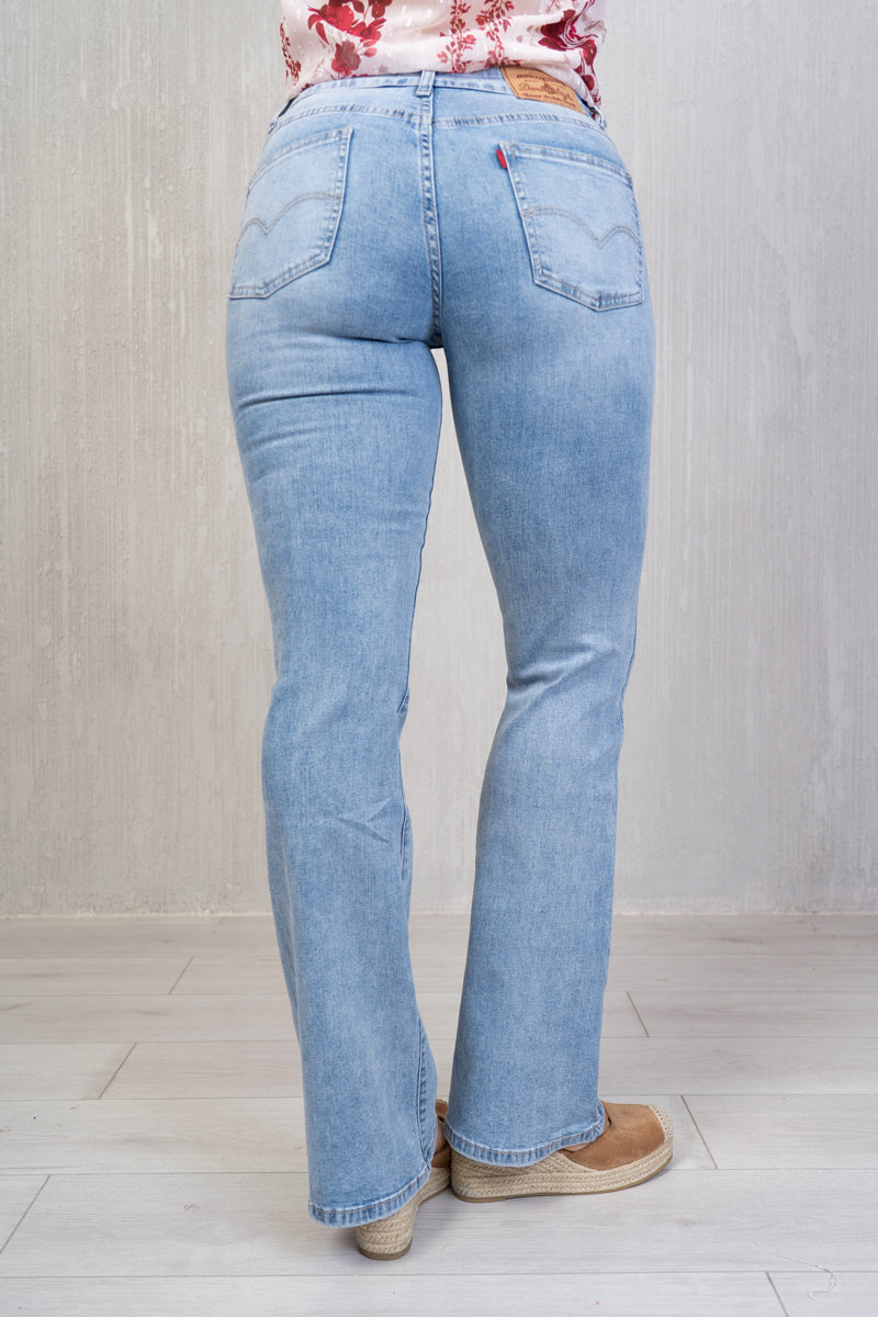Jeans Flare Denim Chiaro a Zampa