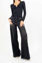 Jeans flare soft-touch Black wash