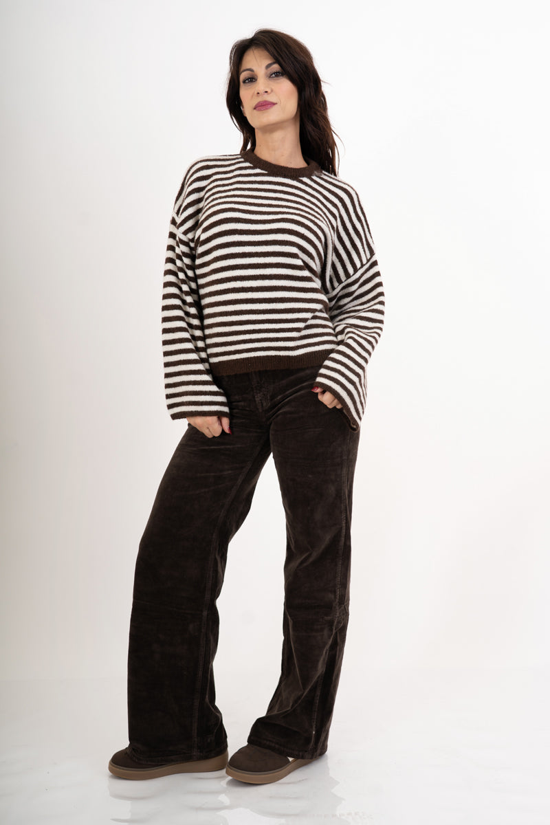 Maglioncino Candy Lines rigato over