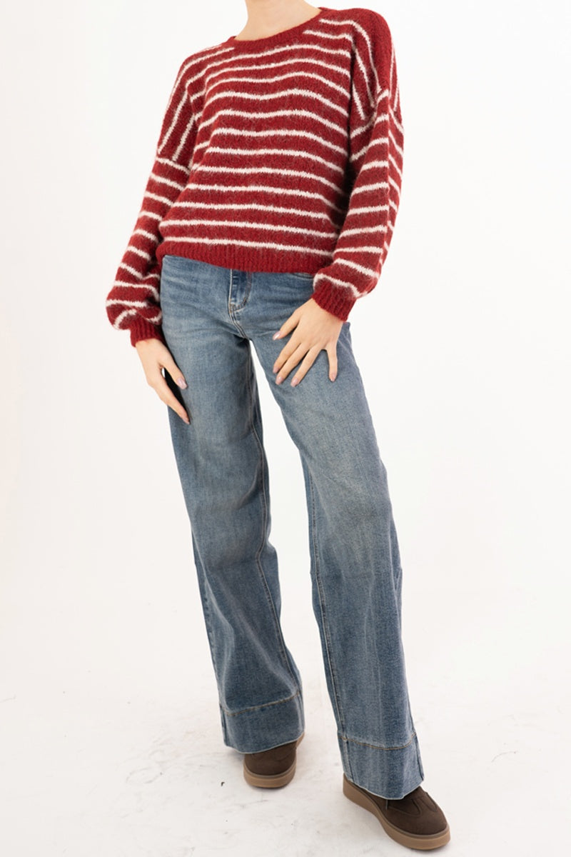 Maglione Soft Lines over a righe