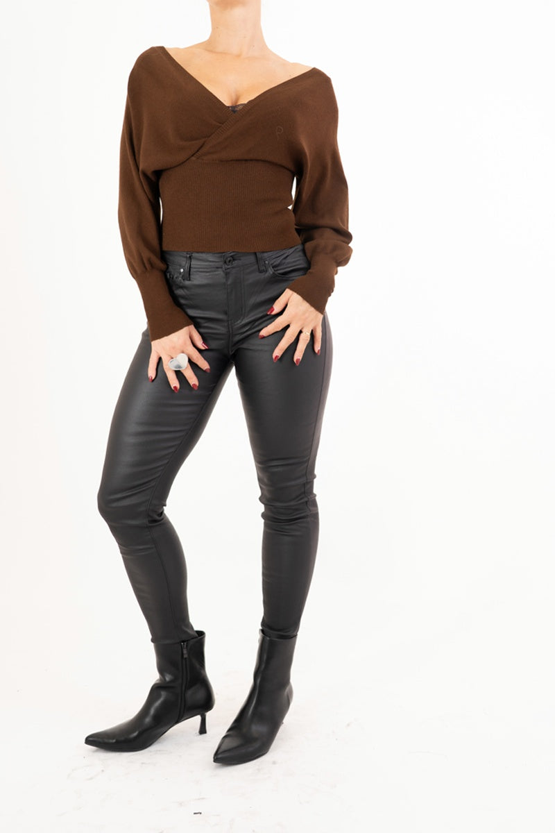 Maglia SoftCross incrociata in viscosa elasticizzata