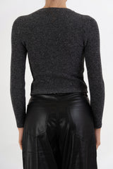 Maglia GlimmerCut con oblò e micro paillettes