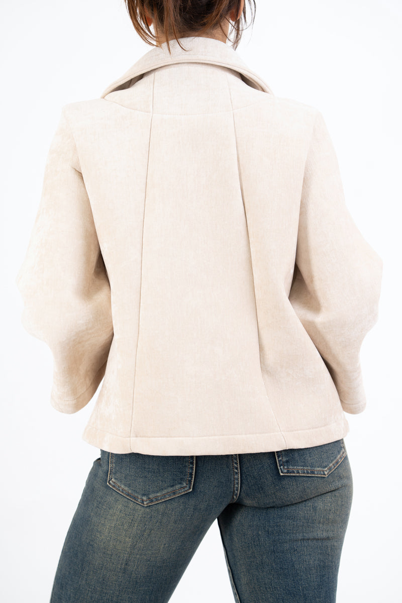 Cappottino VelvetShell corto doppio petto