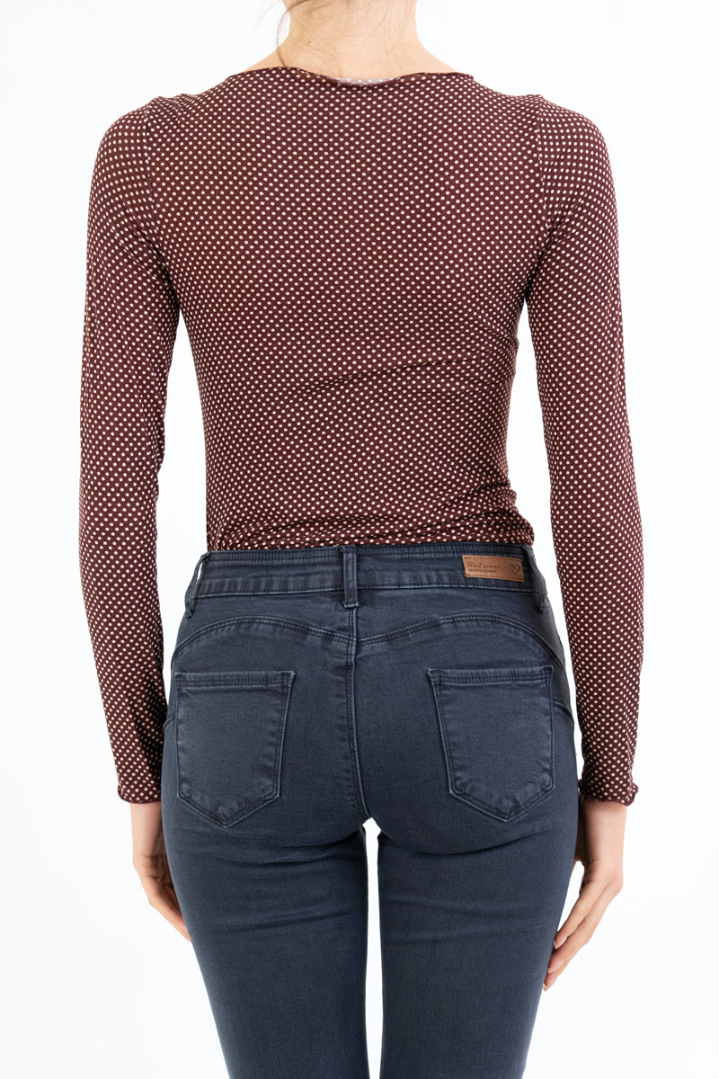 Maglia DotSoft in modal e cashmere a pois