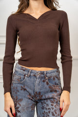 modella indossando Maglia Liora Drapé colore
